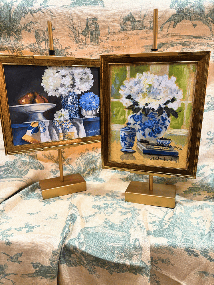 Porcelain Vases and Pears Tabletop Art