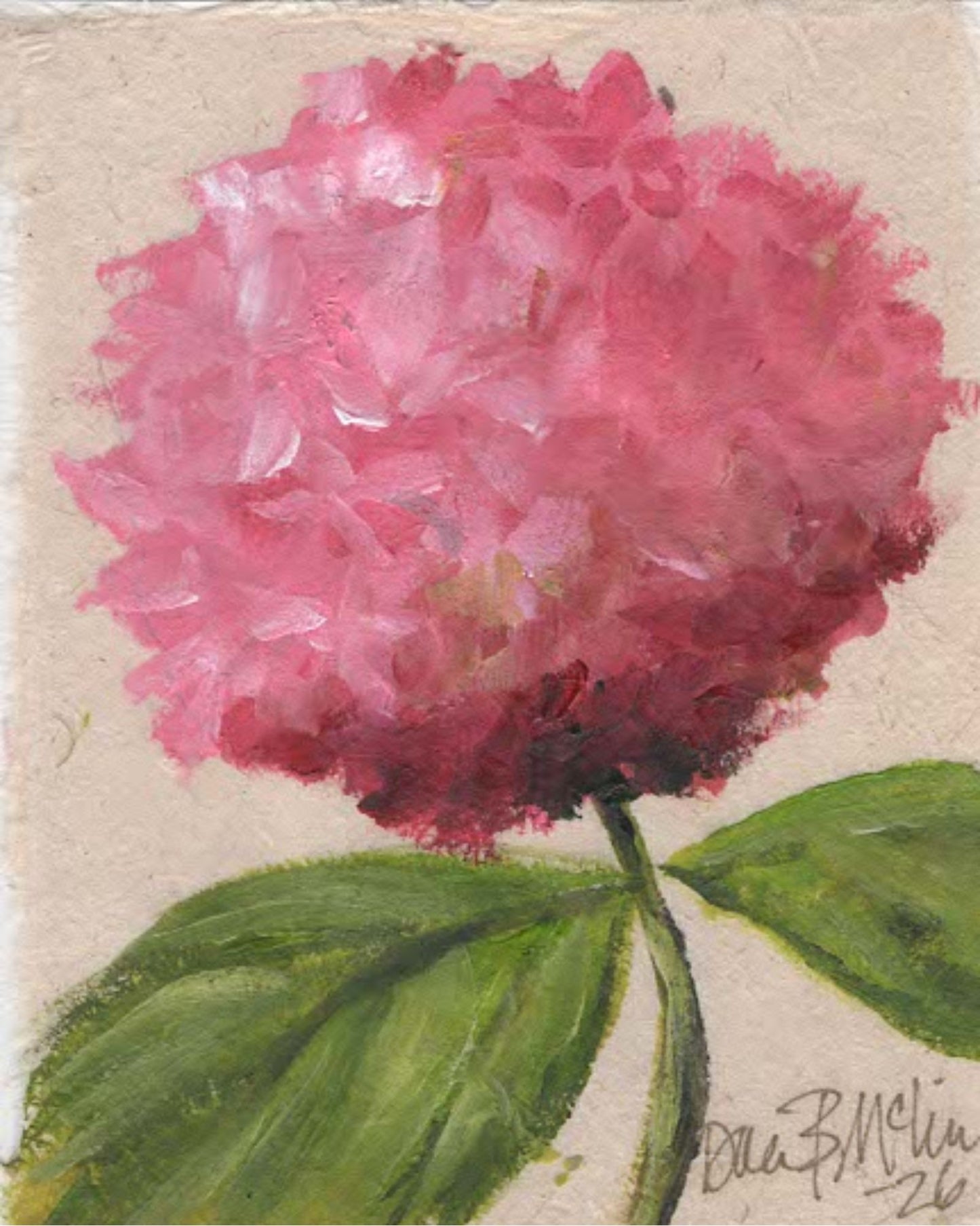 Blush Hydrangea Tabletop Art