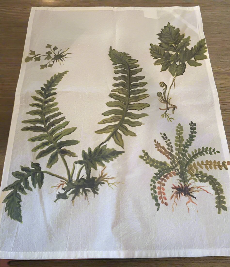 Forest Ferns Botanical Tea Towel