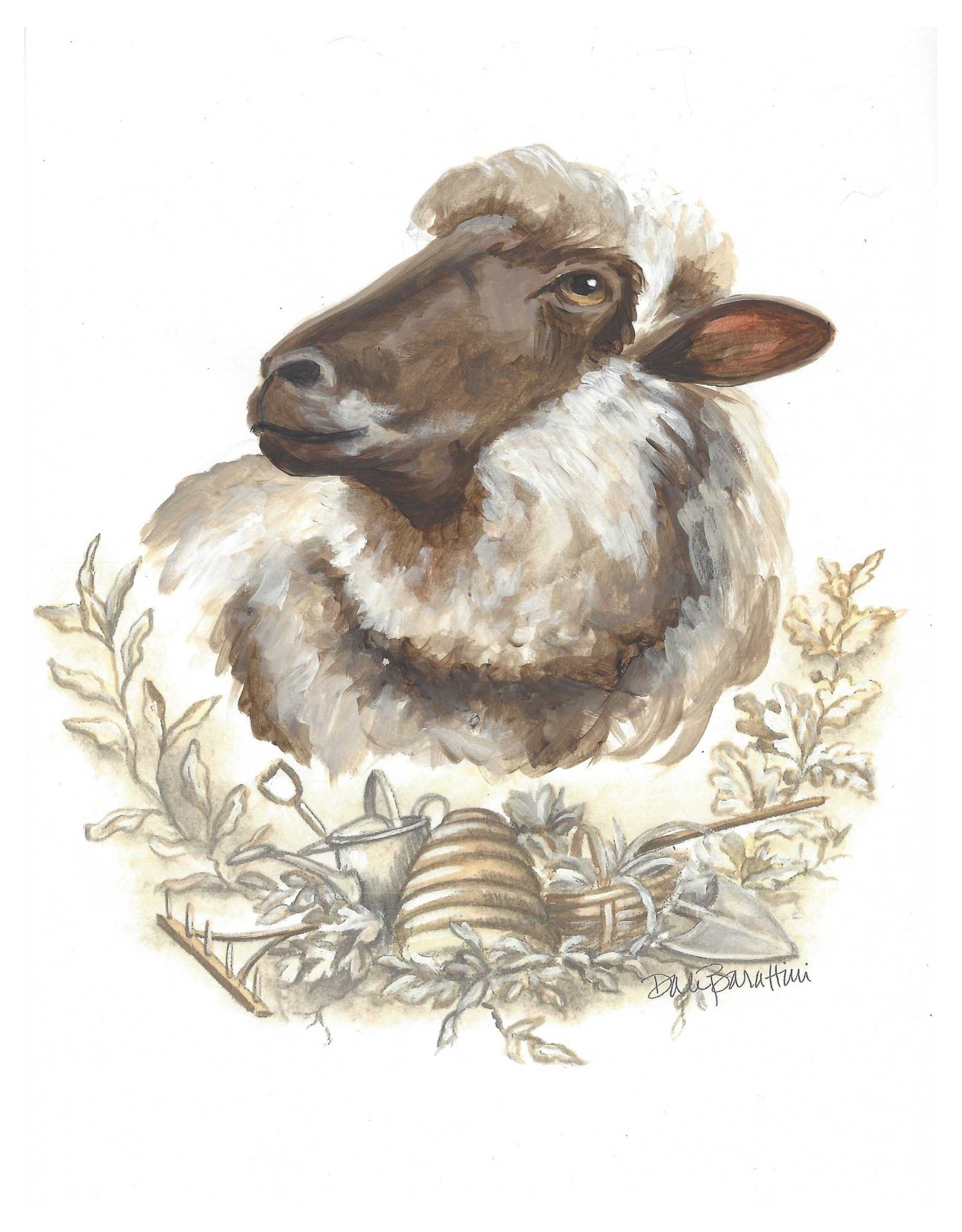 Gentle Sheep Tabletop Art