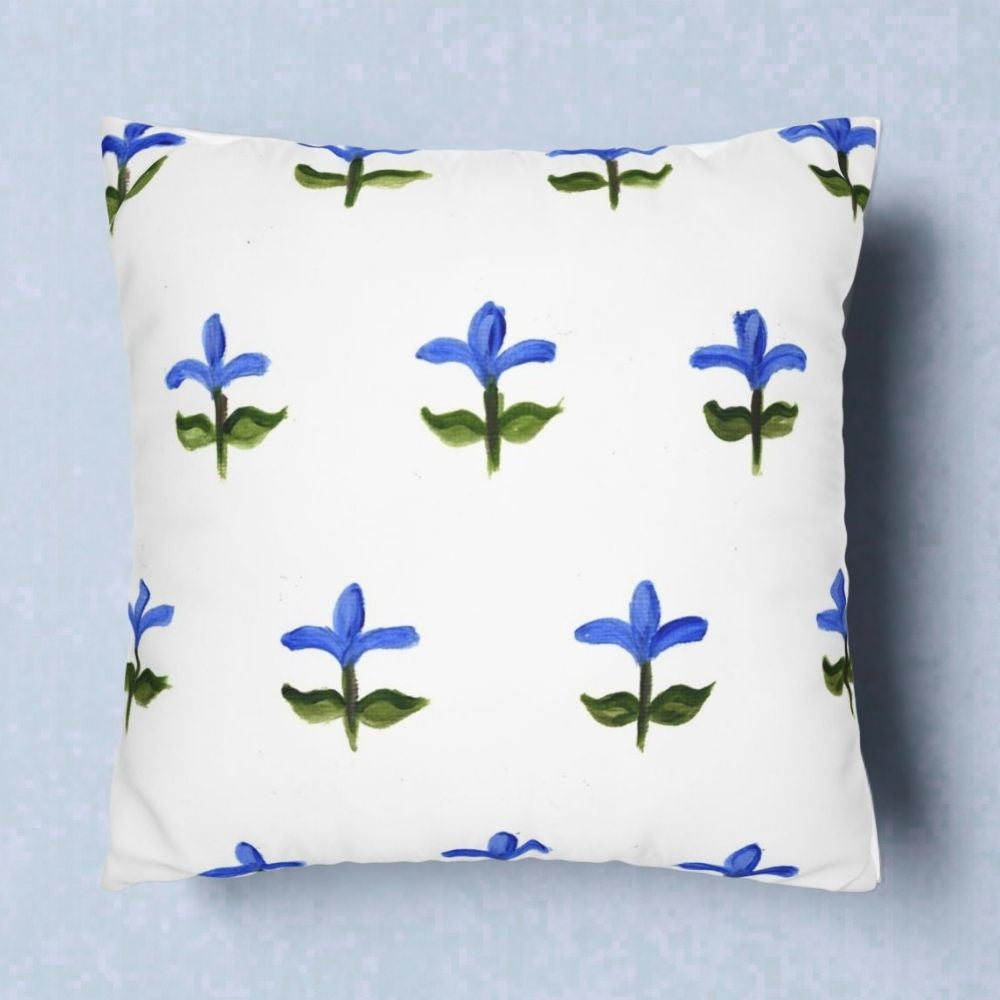 Hydrangea Patterned Throw Pillow or Pillow Cover