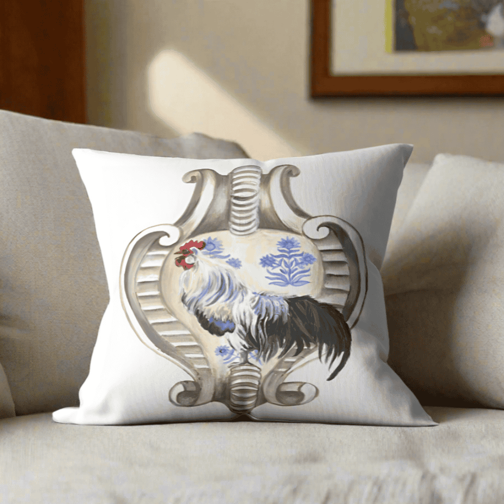 Rooster Pillow Cover or Throw Pillow