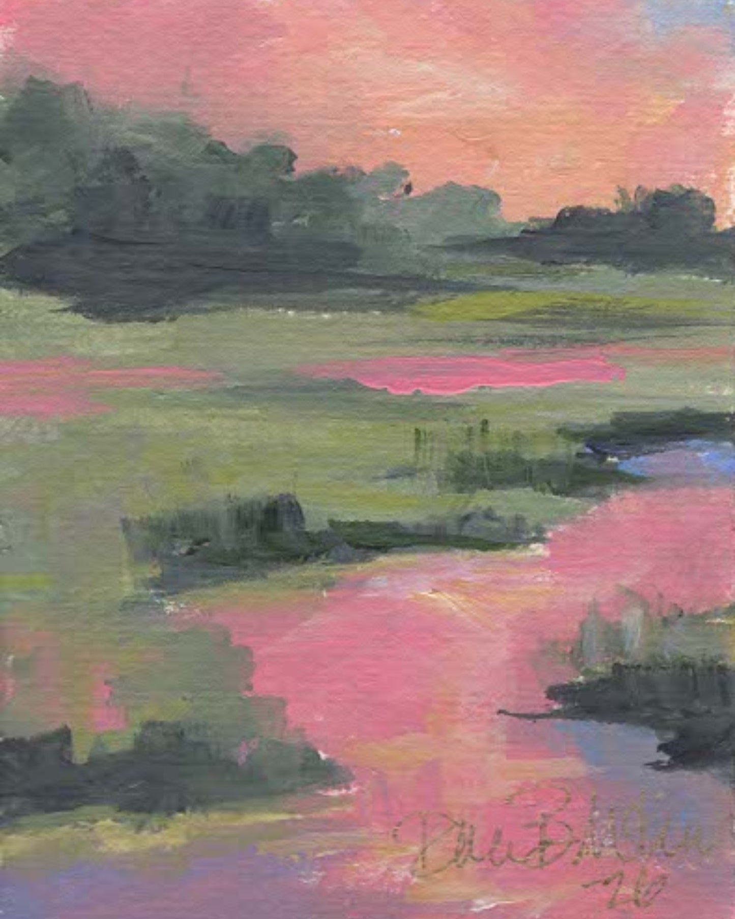 Rosy Lowcountry Tabletop Art