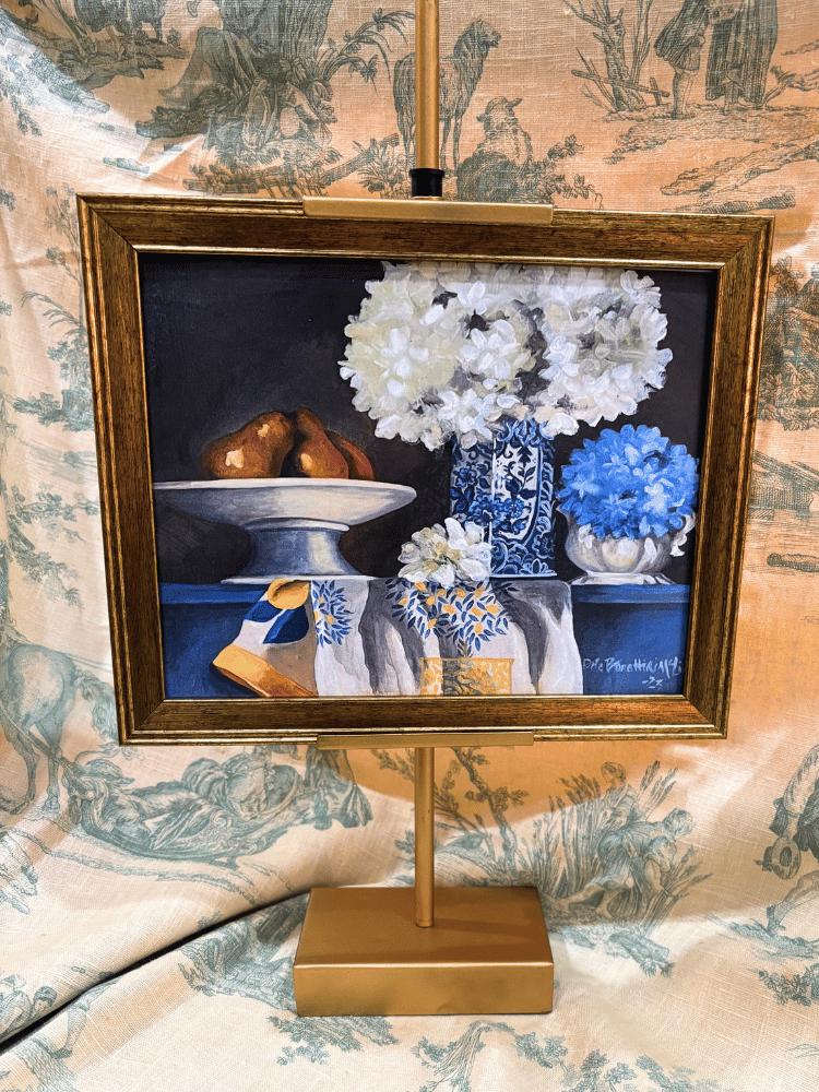 Porcelain Vases and Pears Tabletop Art
