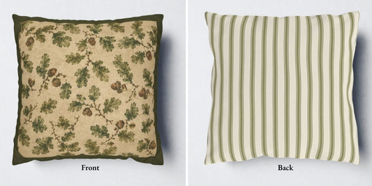 Autumn Acorns Pillow Cover or Throw Pillow