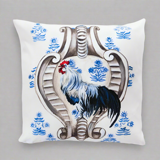 Chanticleer Rooster Pillow Cover or Throw Pillow