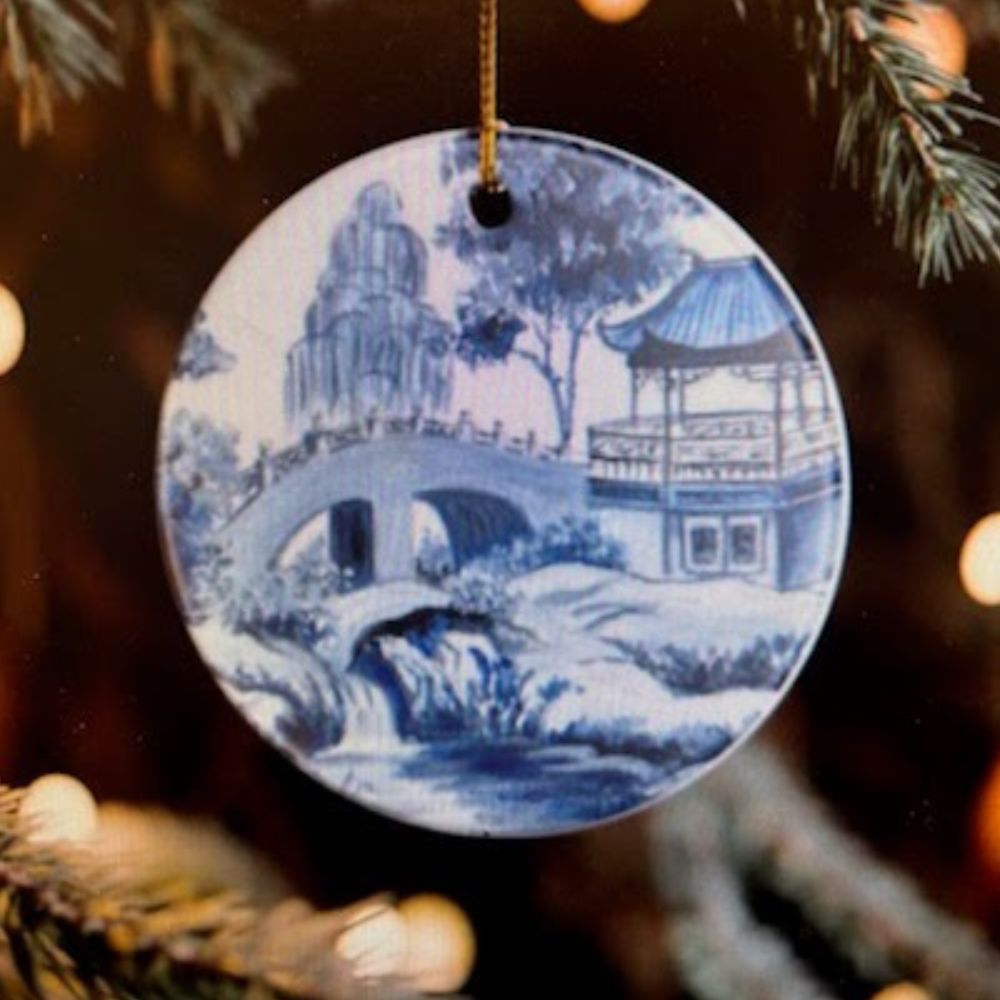 Chinoiserie Pagoda Christmas Ornament