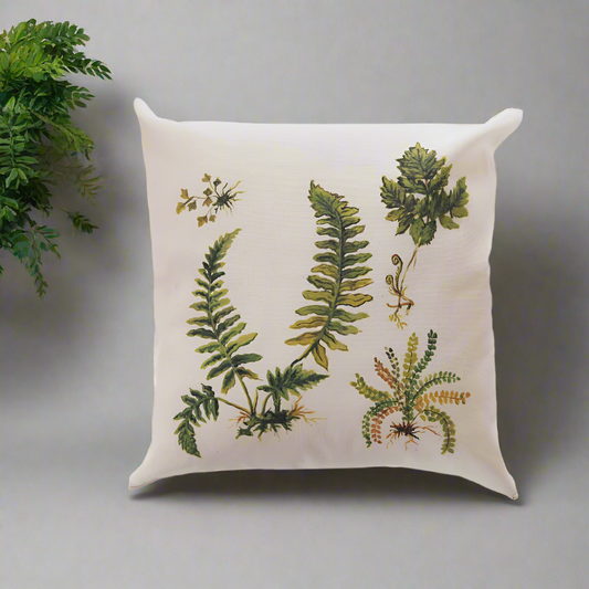 Forest Ferns Botanical Pillow Cover or Throw Pillow