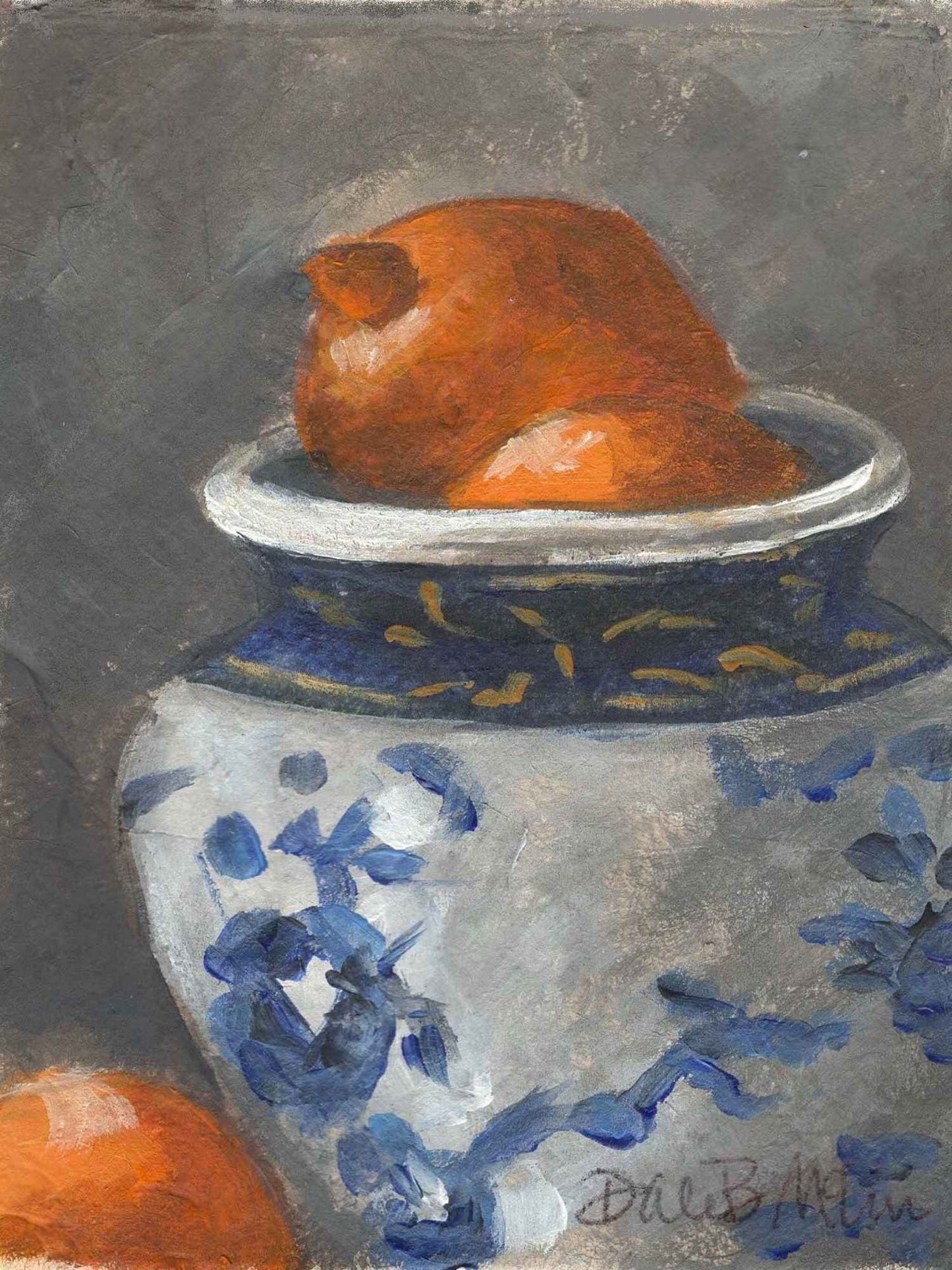 Lemons and Blue Vase Tabletop Art