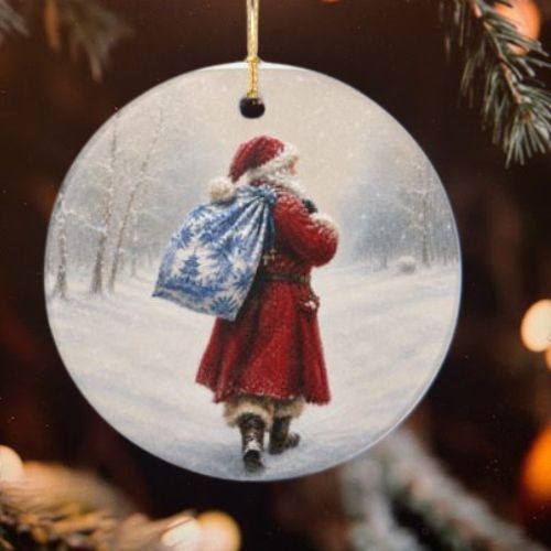 Santa 2026 Christmas Ornament