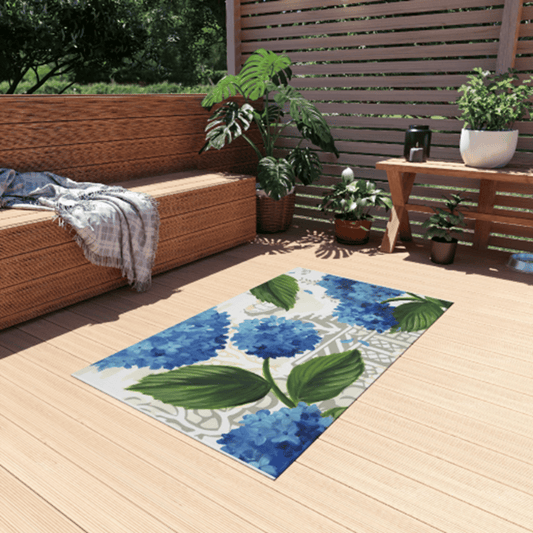 Blooming Hydrangeas Rug