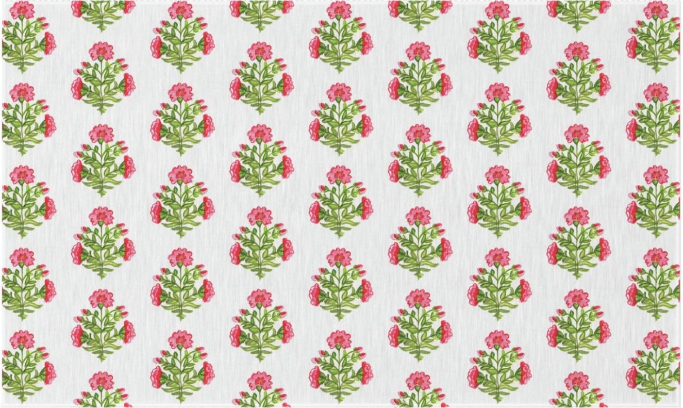 Spring Rug Painted Spring Blossoms Rug | Indoor or Outdoor – Hill & Dale Home