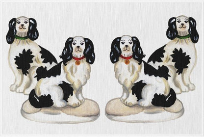 Staffordshire Dog Rug | Blue, Green, or White Background