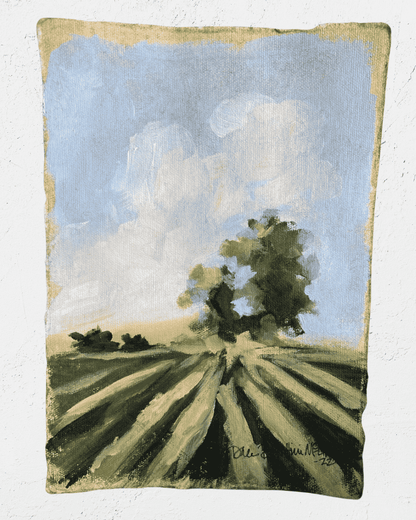 Farmland with Tree Art Print