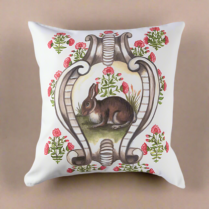 Blossom Bunny Pillow Cover or Throw Pillow