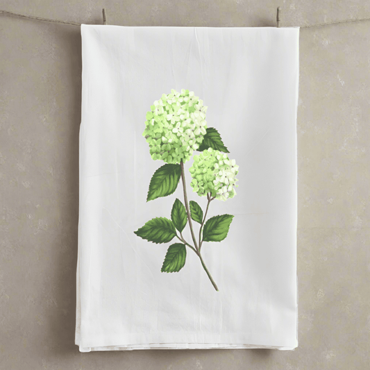 Blossoming Hydrangeas Tea Towel