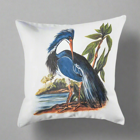 Blue Heron Pillow Cover or Throw Pillow