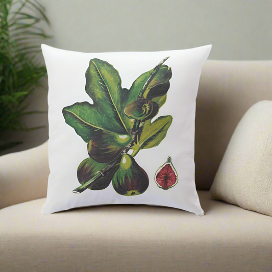 Botanical Fig Pillow Cover or Throw Pillow