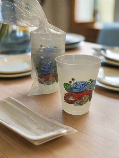 Lobster with Hydrangea Tumblers | Set of 6