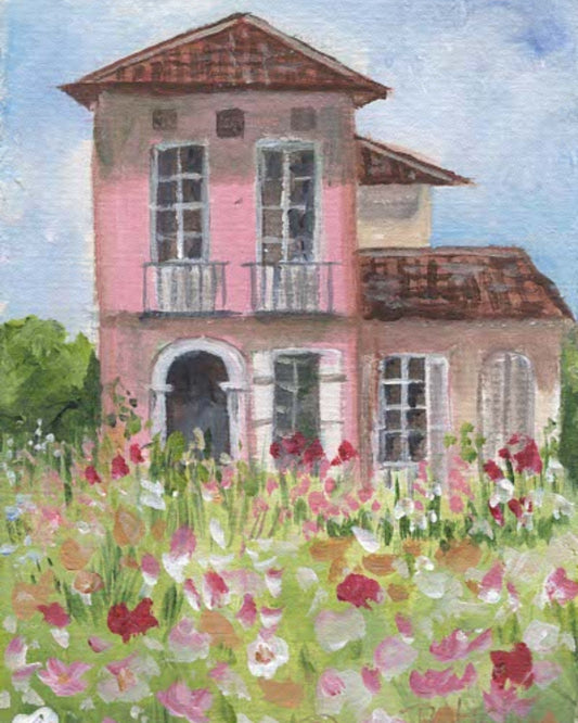 Cottage in Bloom Tabletop Art