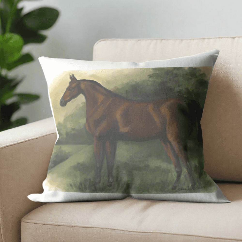 Countryside Elegance Horse Pillow Cover or Throw Pillow