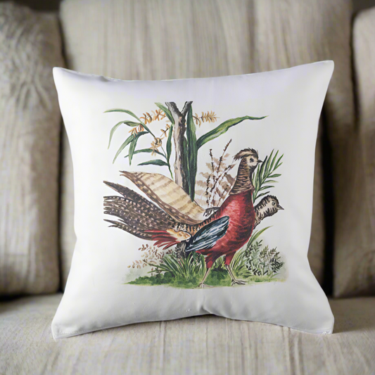 Fall Pheasant Pillow Cover or Throw Pillow