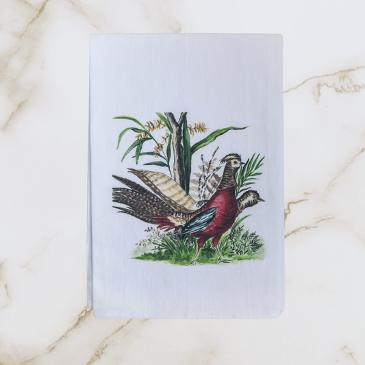 Fall Pheasant Tea Towel