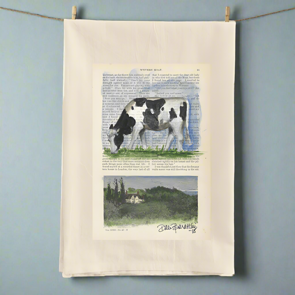 Storybook Cow Tea Towel