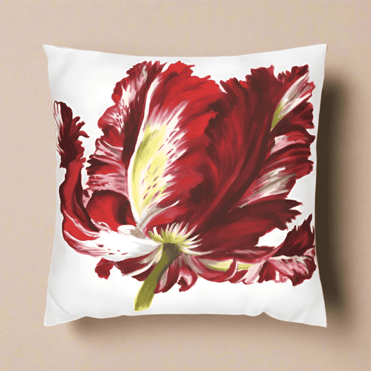 Fiery Parrot Tulip Pillow Cover