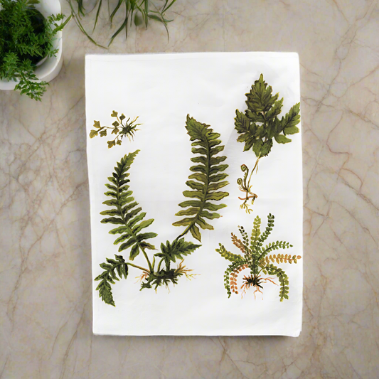 Forest Ferns Botanical Tea Towel