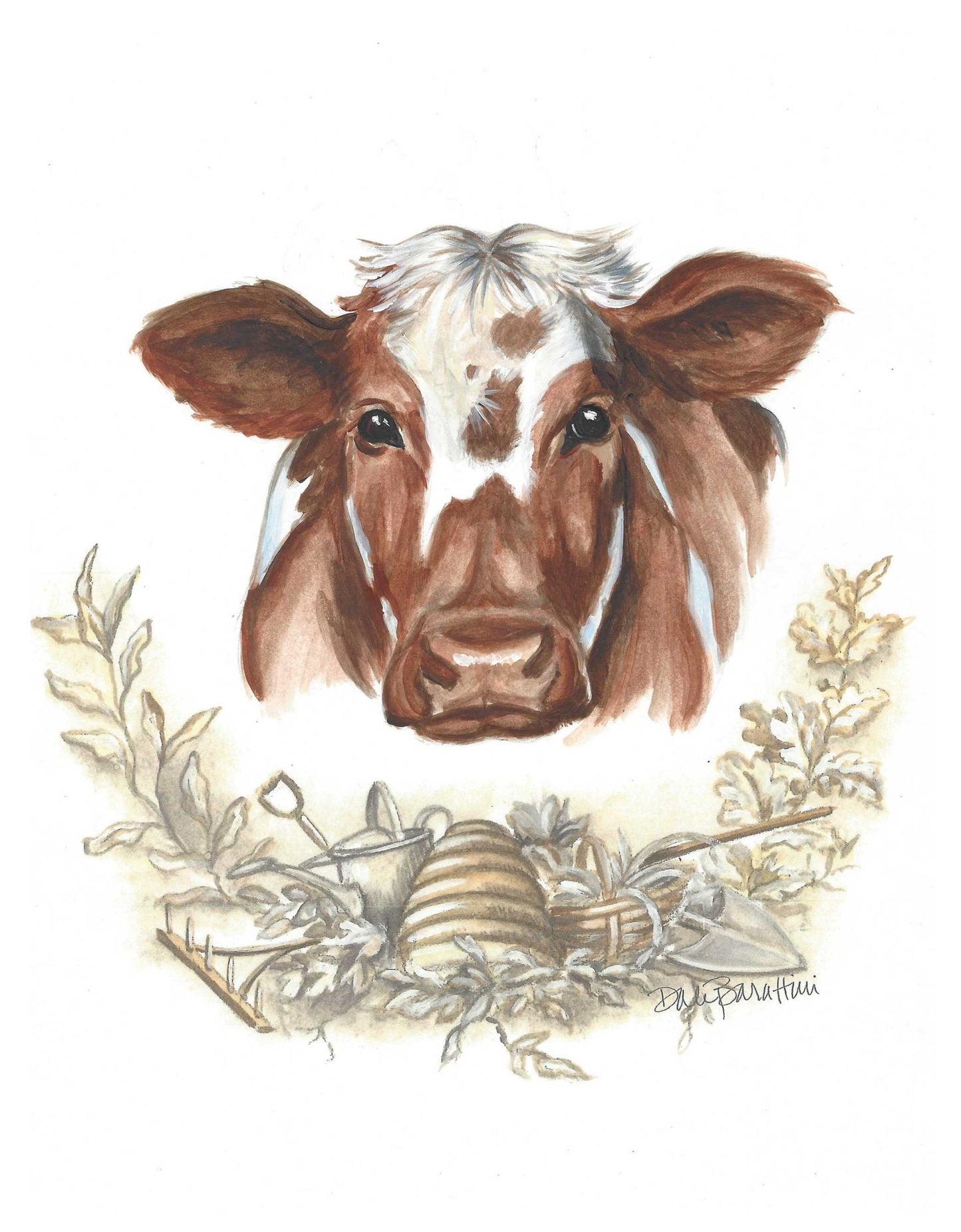 Gentle Cow Tabletop Art