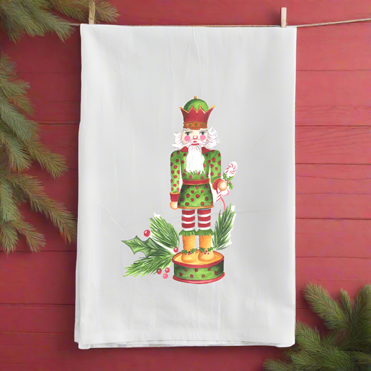 Green Nutcracker Tea Towel