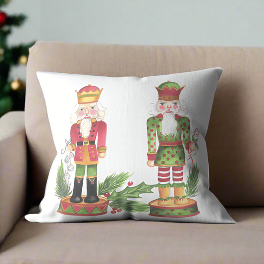 Nutcracker Duo Pillow Cover or Throw Pillow