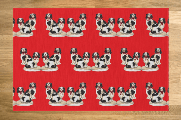 Holiday Staffordshire Dogs Patterned Rug