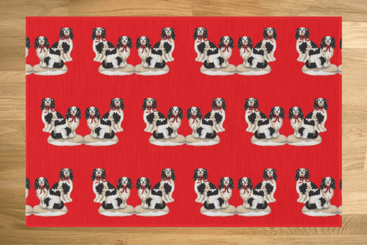 Holiday Staffordshire Dogs Patterned Rug