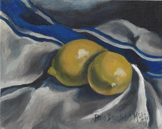 Lemons on Linen Tabletop Art