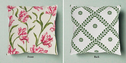 Parrot Tulips Pillow Cover or Throw Pillow