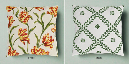 Parrot Tulips Pillow Cover or Throw Pillow