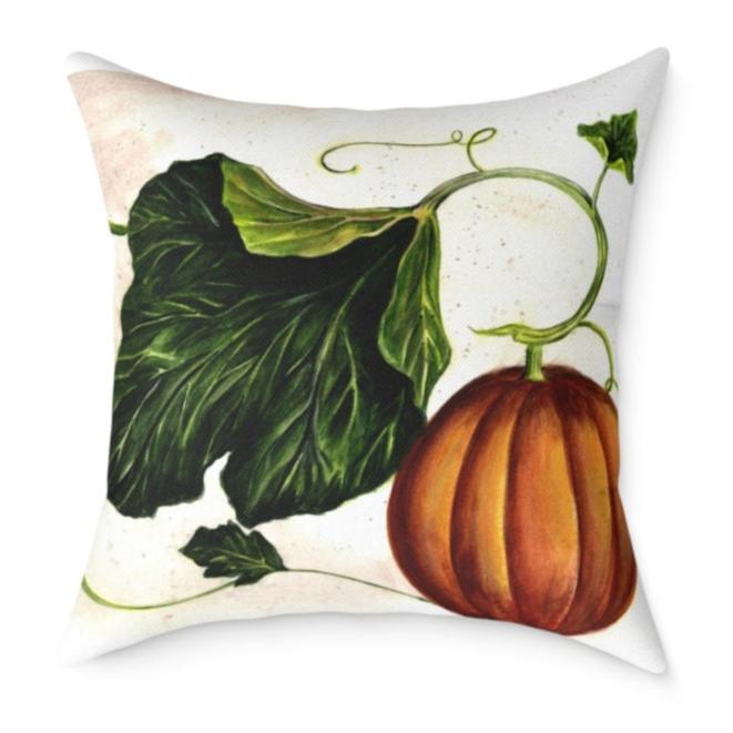 Fall Pumpkin Pillow Cover or Throw Pillow