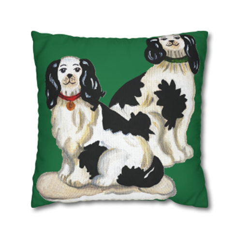 Staffordshire Dogs Pillow Cover or Throw Pillow