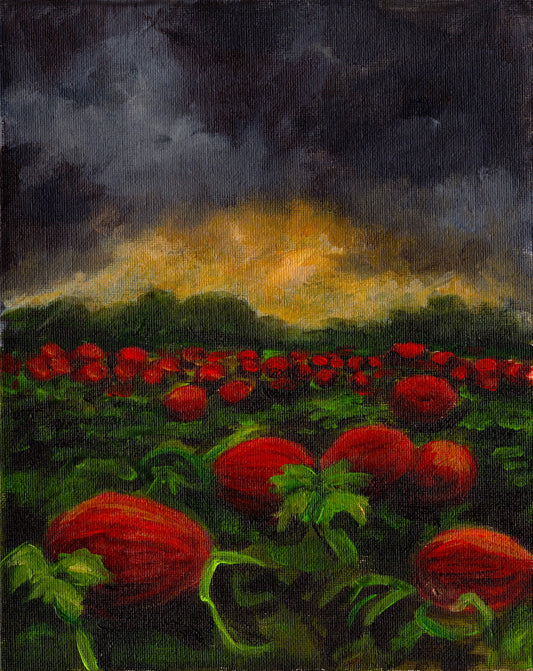 Pumpkin Field Tabletop Art