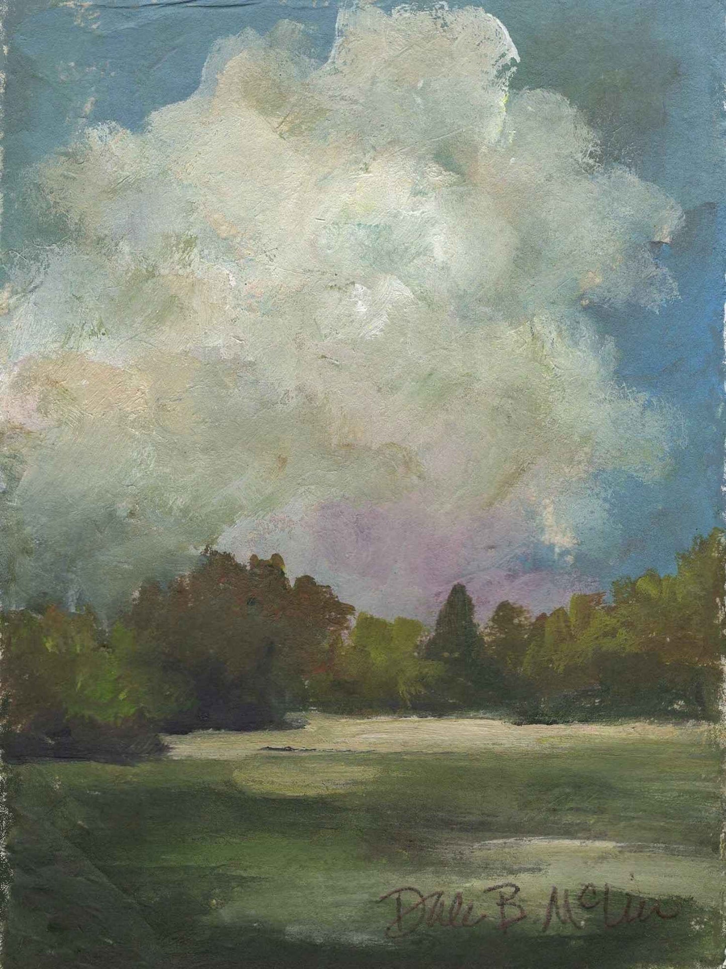 Purple Cloud Landscape Tabletop Art