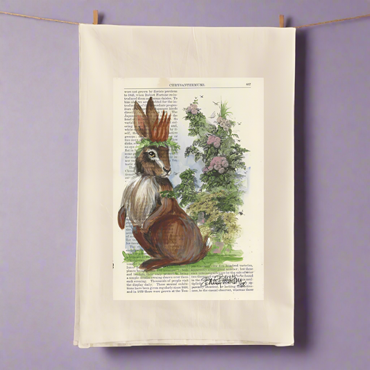 Queen Rabbit Tea Towel