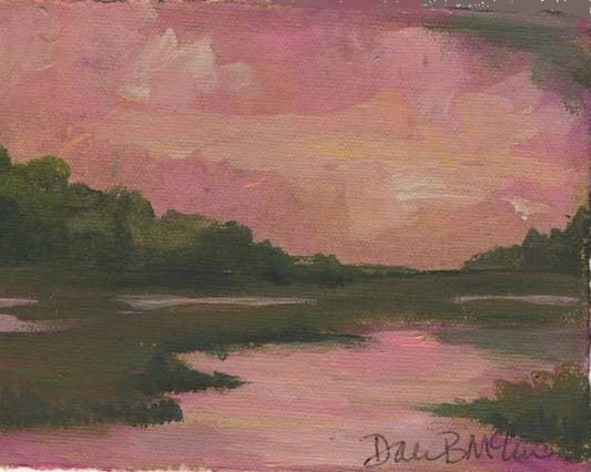 Rose Gold Marsh Tabletop Art