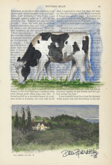 Storybook Cow Tabletop Art