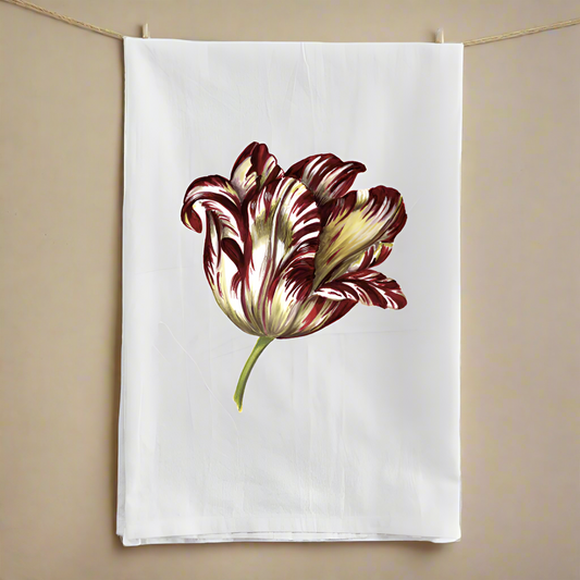 Striped Parrot Tulip Tea Towel