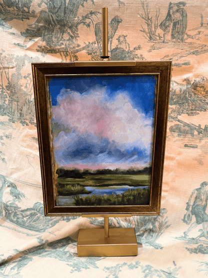 Marsh with Pink Clouds Tabletop Art