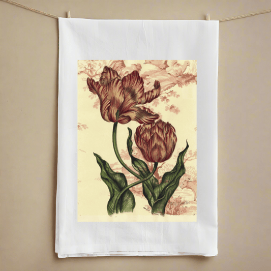 Toile Blossom Tea Towel