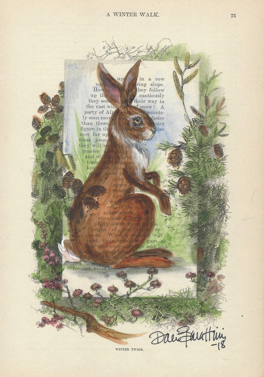 Winter Rabbit Tabletop Art