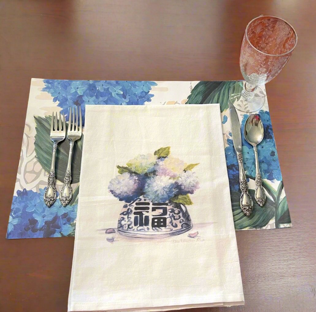 Blue Hydrangeas | Set of 20 Paper Placemats